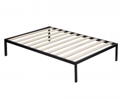 New Wood Slats Metal Platform Bed Frame Mattress Foundation Twin Size Bedroom