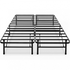New Modern Bi-Fold Folding Metal Bed Frame Mattress Foundation BF, Queen