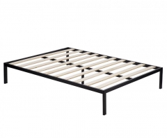 New Full Size Bed Wood Slats Metal Platform Bed Frame Mattress Foundation