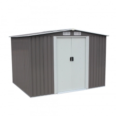 New 6'×8' Outdoor Steel Metal Garden Storage Shed Tool House W/ Sliding Door