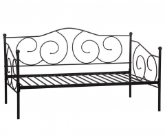 New Twin Size Daybed Metal Scrolled Day Bed Pewter Guest Room Kids Bed Frame