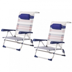 New Set Of 2 Urban Style Beach Chair Folding Chair With Towel Bar