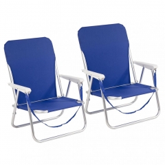 New Urban Style Beach Chair, Camping Chair, Folding Chair, Set Of 2