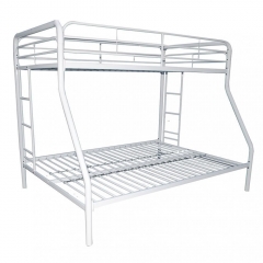 New Twin-Over-Full Metal Bunk Bed, Durable Steel Frame Bunk Bed with Ladder