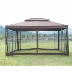 New 10′X 10′ Outdoor Gazebo Steel frame Vented Garden Gazebo Canopy