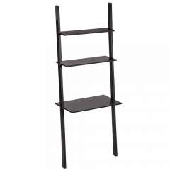 New Modern 3-Tiers Ladder Bookshelf Bookcase Leaning Ladder Wall Shelf Storage