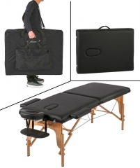 BestMassage 2" Pad 73" PU Portable Massage Table w/ Carry Case Bed Spa Facial