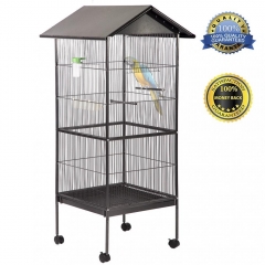 New 61" Large Parrot Bird Cage Play Top Pet Supplies,Perch Stand Two Doors BC43