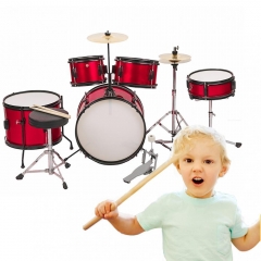 BestMassage Drum sets Children Kids Complete 16 inch Junior Drum with Metallic Red