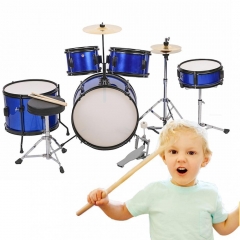BestMassage Drum sets Kids Children Complete 5-Piece Junior Drum with Adjustable With Blue