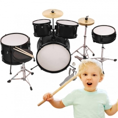 BestMassage Drum sets Kids Children Complete Black Junior Drum with Adjustable Thron