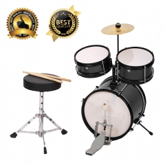 BestMassage Drum sets Kids Children Complete Black Junior Drum with Adjustable Thron