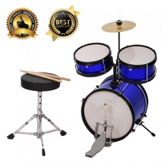 BestMassage Drum sets Kids Children Junior Drum with 3-Piece Adjustable With Blue