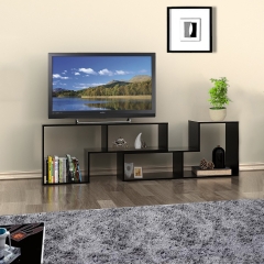 New Design DIY 2PCS Wood Media TV Stand, Bookcase, Display Cabinet