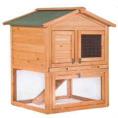 Chicken Coop Hen House Pet Rabbit Hutch Wooden Pet Cage Backyard With Run Box