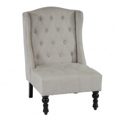 New Fabric Accent Chair Armchair Tufted Linen Dining Arm Chair Home Furniture