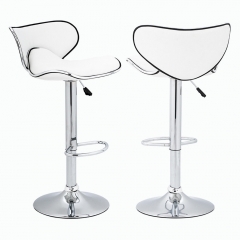 Swivel Bar Stools Adjustable Height Counter Stools w/ Chrome Base,Set of 2