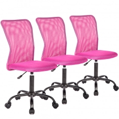 Set Of 3 Mesh Office Chair Computer Mid-Back Task Swivel Seat Ergonomic Chair