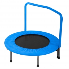 36 inch Portable kids Trampoline With Handrail And Padded Cover Jumping Mat Safe