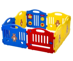 Baby Playpen for Babies Baby Play Playards 8 Panels Infants Toddler Baby Fence Safety Kids Play Pens Indoor with Activity Board