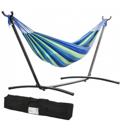 Double Hammock With Space Saving Steel Stand Include Carrying Case TM32