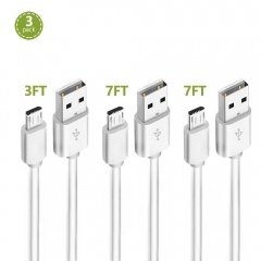 Micro USB Cable Android,(3Pack, 3FT 7FT 7FT) USB to Micro USB Cables High Speed