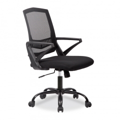 Black Mesh Computer Office Desk Midback Task Chair WMetal Base M09