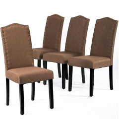 Dining Chairs Armless Kitchen Room Chair Accent Solid Wood Modern Set Of 4
