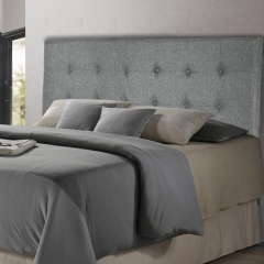 Headboard Fabric Upholstered Headboard Heavy Duty with Gray Nailheads Modern