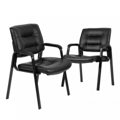 Guest Chair,Reception Chairs Conference Chairs Stack Meeting w/ Arm Set Of 2