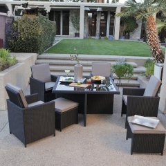 Patio Furniture Set 9pcs Patio Outdoor Dining Sets PE Rattan Wicker Garden Set