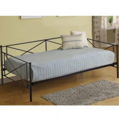 Daybed Frame Metal Platform Bed Mattress Foundation Twin Heavy Duty Steel Slats Box Spring and Foam Mattress Set for Living Room