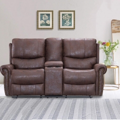Recliner Sofa Love Seat Reclining Couch Sofa Leather Loveseat Home Theater Seating Manual Recliner Motion Living Room