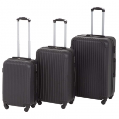 Luggage Sets 3 Piece Suitcase Spinner Travel Carry Eco-friendly Expandable with Password Lock Black Lightweight Durable