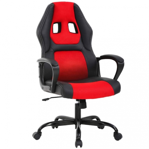 BestOffice High-Back Gaming Chair PC Office Chair Computer Racing Chair PU  Desk Task Chair Ergonomic Executive Swivel Rolling Chair with Lumbar