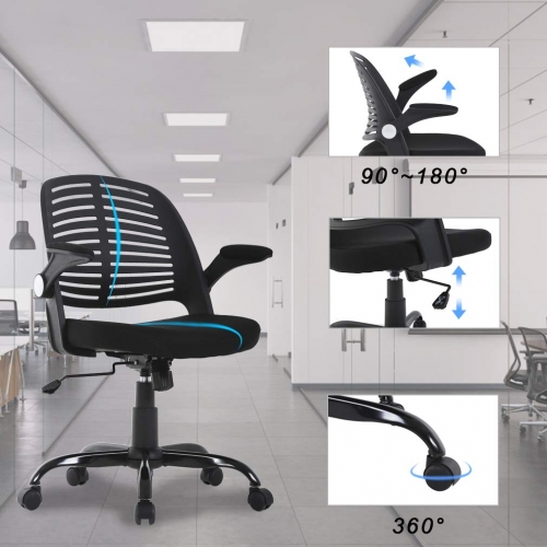 PayLessHere Home Office Chair Desk Computer Chair Adjustable Ergonomic  Chair Lumbar Support Armrest Executive with High Density Mesh 360 Degree  Swivel