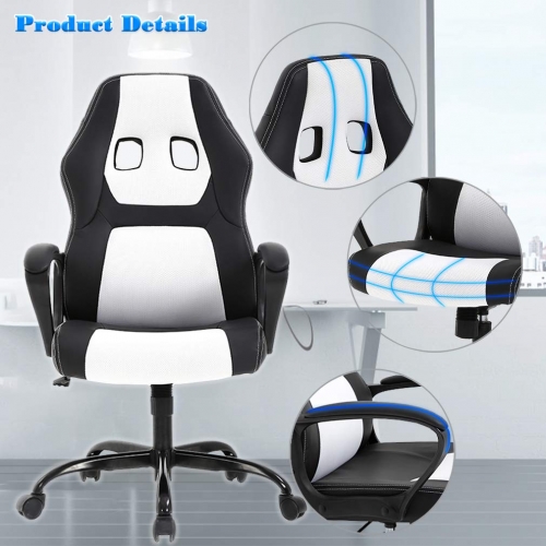 Racing Home Office Chair, Ergonomic Executive PU Gaming Chair