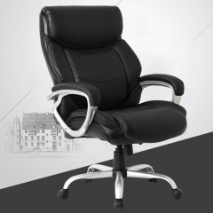 High-Back Big and Tall Office Chair 400lbs, Ergonomic PU Leather Desk Chairs, Adjustable Rolling Swivel Executive Chair with Lumbar Support Headrest