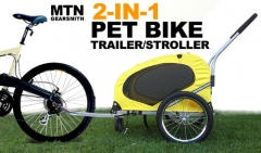 Dkeli New Deluxe 2 in 1 Bicycle Pet Dog Trailer/Carrier / Stroller