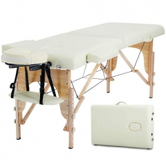 Massage Table Massage Bed Spa Bed Heigh Adjustable Salon Bed 73 Inch Portable Massage 2 Folding Table W/Carry Case Face Cradle Bed