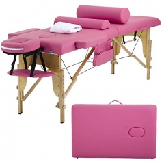 Portable Massage Table Massage Bed Spa Bed 73 Inches Long Height Adjustable Massage Table W/Sheet Cradle Bolster Portable 2 Folding Massage Salon