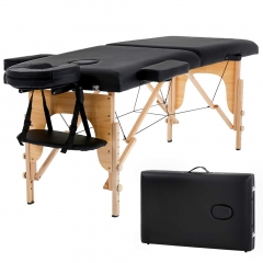 New Black 73" Portable Massage Table w/Free Carry Case Chair Bed Spa Facial