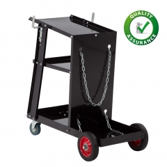 Welding Cart Plasma Cutter Cart 3-Tier Universal Heavy Duty MIG TIG ARC Storage for Tanks, Black Finish