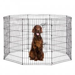 42-Black Tall Dog Playpen Crate Fence Pet Kennel Play Pen Exercise Cage -8 Panel