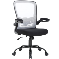 Mid Back Office Chair Ergonomic Cheap Desk Chair Mesh Computer Chair Back Support Modern Executive Metal Base Rolling Swivel Chair for Women&Men