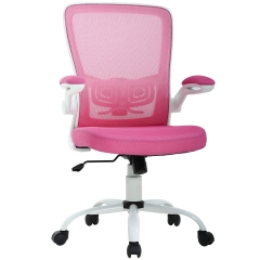 Office Chair Desk Chair Computer Chair Back Support Modern Executive Mesh Chair with Adjustable Armrest Rolling Swivel Chair for Home&Office, Pink