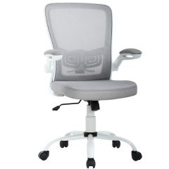 Office Chair Ergonomic Cheap Desk Chair Mesh Computer Chair Back Support Mid Back Executive Chair Task Rolling Swivel Chair for Back Pain, Grey