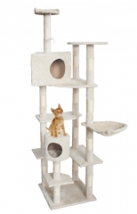 BestPet New Beige 73" Cat Tree Condo Furniture Scratching Post Pet Cat Kitten House