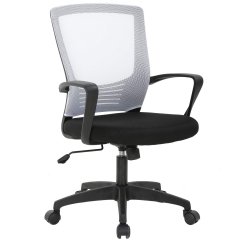 Ergonomic Office Chair Desk Chair Mesh Computer Chair Rolling Swivel Modern Executive Chair Adjustable Stool Back Support for Women&Men, White