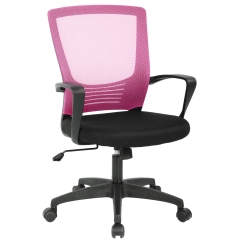 Office Chair Ergonomic Cheap Desk Chair Mesh Computer Chair Rolling Swivel Modern Executive Chair Adjustable Stool Back Support for Women&Men, Pink